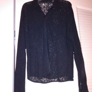 New York and Company black lace blouse